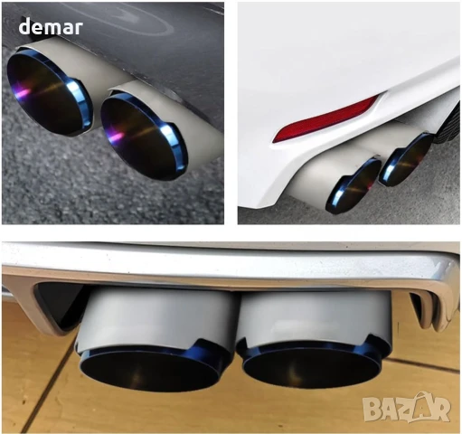 Накрайник за ауспух Krtopo 57 мм за автомобил с двоен ауспух - вход 57 мм към изход 89 мм, снимка 4 - Аксесоари и консумативи - 51315442