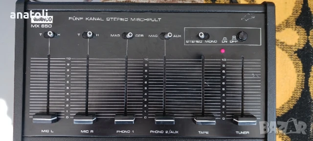 Смесителен пулт Vivanco MX-650 made in Japan , снимка 2 - Ресийвъри, усилватели, смесителни пултове - 51268885