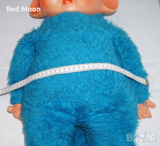 Колекционерска много рядка ГОЛЯМА плюшена играчка синя маймуна Мончичи 60см, снимка 8 - Колекции - 44225880