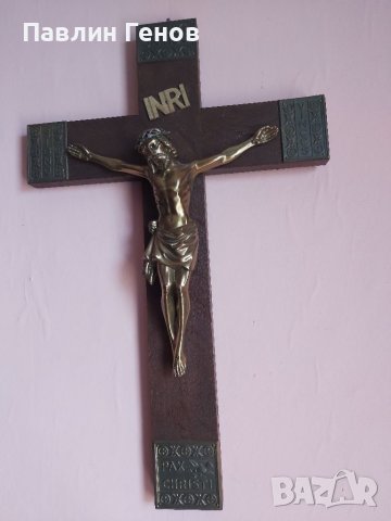 Стар кръст , Исус Христос 50.5х31.5см, снимка 2 - Други ценни предмети - 41394713