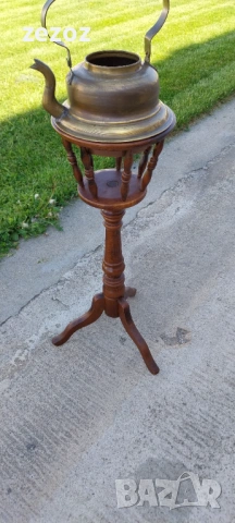 Висока поставка масив с чайник, снимка 7 - Декорация за дома - 53673616