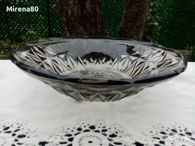 Фруктиера опушено стъкло, снимка 2 - Чинии - 47825280