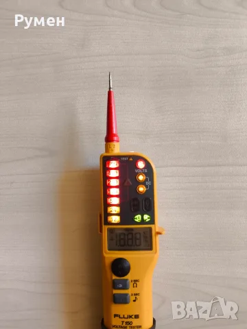 Fluke Т150 двуполюсен тестер за напрежение и проводимост с LCD дисплей, снимка 10 - Други инструменти - 55898470