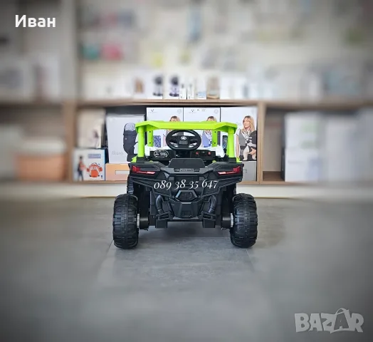 ТОП ЦЕНА!НОВО!Акумулаторен джип/UTV Gobi Go GREEN с 12 V батерия,USB,Функция люлеене, снимка 7 - Детски велосипеди, триколки и коли - 55747217