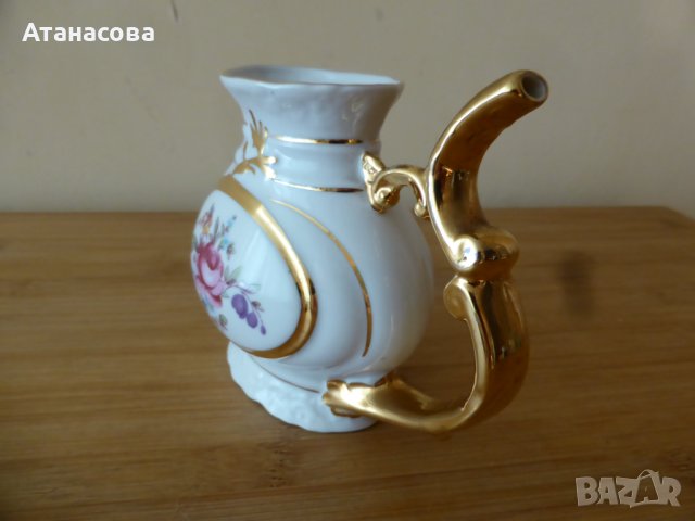 Чешка порцеланова каничка за минерална вода Карлови Вари 1978 г, снимка 4 - Антикварни и старинни предмети - 44424176