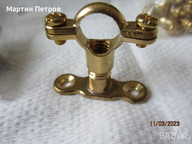 Месингови скоби и подпори за захранващи тръби, снимка 4 - ВИК - 40019824