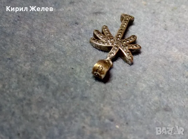 ФИГУРАЛЕН СКЪПОЦЕНЕН СРЕБЪРЕН ПЕНДАНТ ПАЛМА СРЕБРО 925 с ИСКРЯЩИ ФАСЕТИРАНИ ЦИРКОНИ 49766, снимка 6 - Колиета, медальони, синджири - 49149466