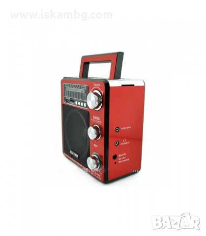 ПРЕНОСИМО РАДИО С ФЕНЕР И ПРЕЗАРЕЖДАЩА БАТЕРИЯ USB СЛОТ SD КАРТА AUX - код 922