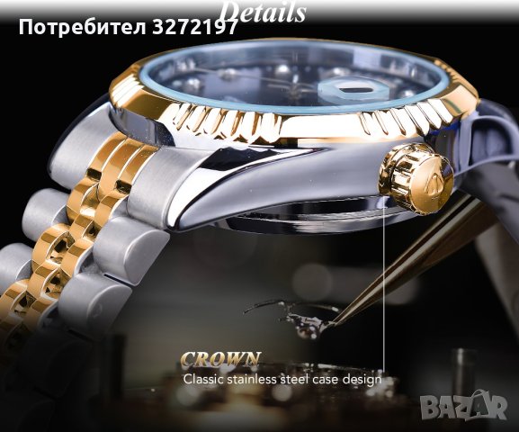 TEVISE - 2023 Автоматичен,механичен ръчен часовник,дата,водоустойчив, снимка 7 - Мъжки - 41549331