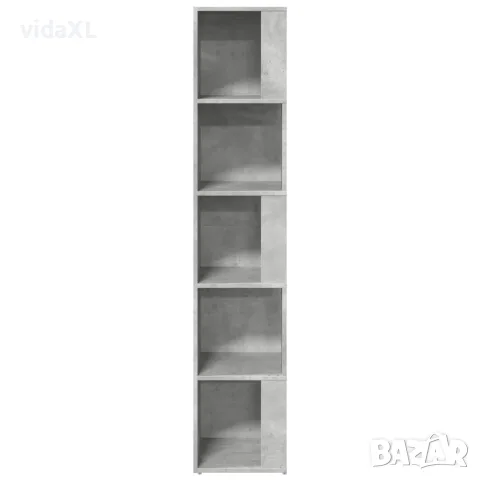 vidaXL Ъглов шкаф, бетонно сив, 33x33x164,5 см, инженерно дърво, снимка 5 - Шкафове - 56147838
