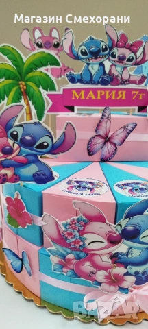 Картонена торта Стич, снимка 3 - Декорация - 53216115