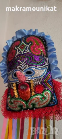 Кукерска маска гугла, нова, Сурва, Кукерландия, маскарад, събори, изкуство,арт, снимка 2 - Декорация за дома - 43807312