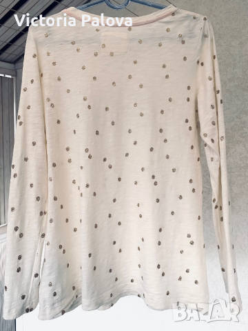Трикотажна блуза златни точки BODEN, снимка 8 - Блузи с дълъг ръкав и пуловери - 44829677