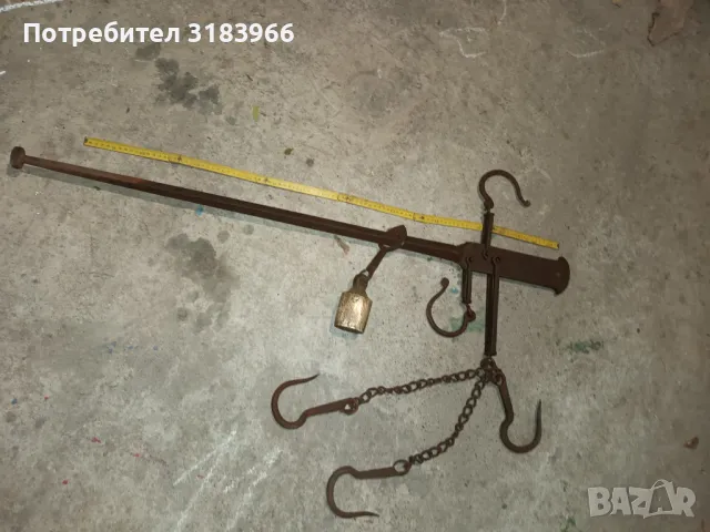 голям кантар с куки тегли до 100 кг, снимка 11 - Антикварни и старинни предмети - 50291796