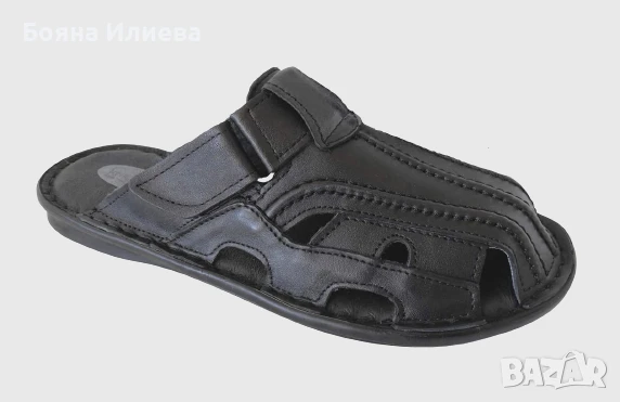 ЕСТЕСТВЕНА кожа- Габровски мъжки чехли(код 014)- 44лв