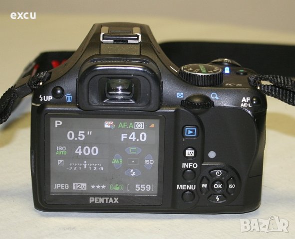 Фотоапарат Pentax K-x с обектив Pentax DAL 18-55, снимка 3 - Фотоапарати - 41478925