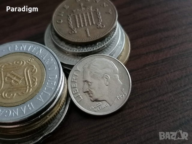 Монета - САЩ - 1 дайм | 1995г., снимка 2 - Нумизматика и бонистика - 34638156