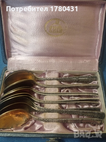 Позлатени лъжици , снимка 2 - Прибори за хранене, готвене и сервиране - 52055872