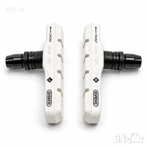 Гумички за V-Brake спирачки ELVEDES, White Clean Compound, 72 мм, Бели, Комплект, снимка 2 - Части за велосипеди - 54874335