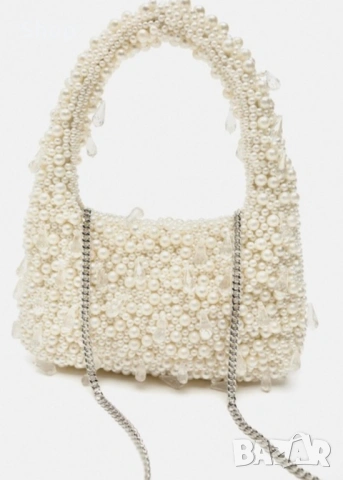 Чанта с перли и кристали на Zara 👛, снимка 4 - Чанти - 53839864