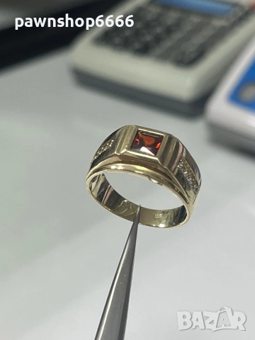 Златен пръстен 14 карата, снимка 4 - Пръстени - 51988804