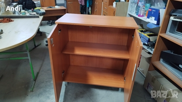 Офис шкаф със заключване - шкафче за обувки или дрехи 86/42/93см череша, снимка 13 - Шкафове и рафтове - 52870337