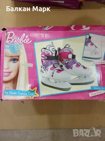 Регулируеми кънки за лед Barbie Ice Skate Fashion Dots Powerslide №33-37, снимка 3 - Ролери, кънки - 56104176
