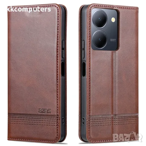 AZNS за vivo Y36 4G / Y36 5G Кожен Калъф Тефтер със Стойка, Портфейл и Скрийн Протектор – 6 цвята, снимка 4 - Калъфи, кейсове - 56070098