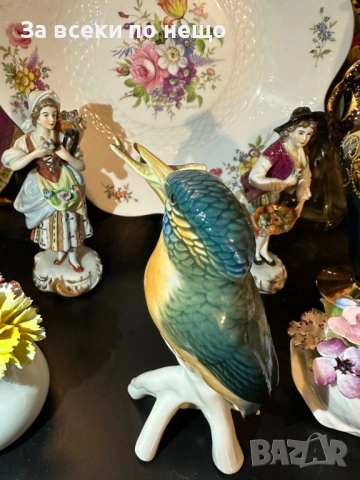 Karl Ens Germany - “Рибарчето” изключително красива птица с плячка в човката Код P1686, снимка 16 - Антикварни и старинни предмети - 52941780