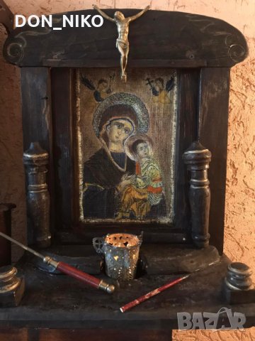 Икони,Иконостаси . Икони на Исус Христос и Светата Майка, снимка 3 - Антикварни и старинни предмети - 35886608