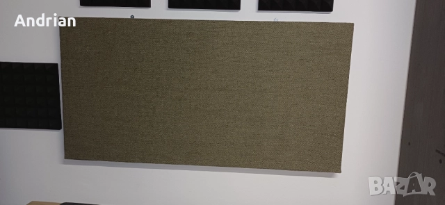 10 броя акустични панели с каменна вата и дървена обшивка за звукоизолация