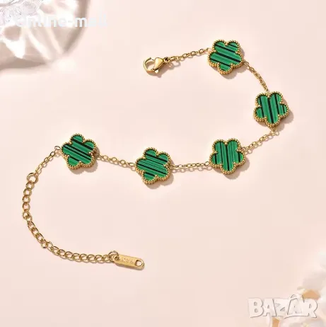 Стилна дамска гривна с две лица, Детелина, снимка 7 - Гривни - 49257609