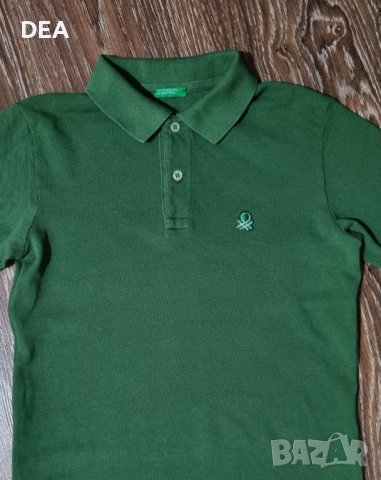 Зелена блуза Benetton 116см-10лв+подарък, снимка 2 - Детски ризи - 32621225