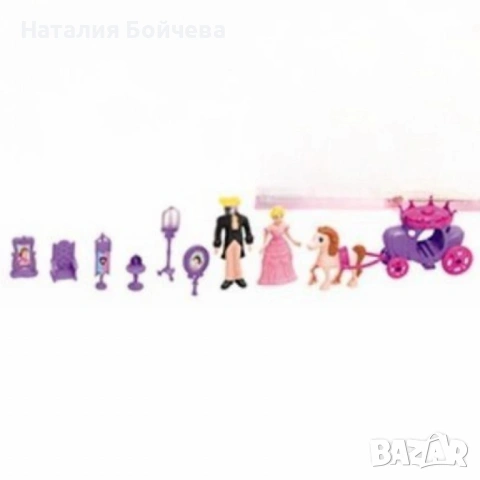 Комплект къщичка с каляска, конче и фигурки, снимка 4 - Играчки за стая - 53381774