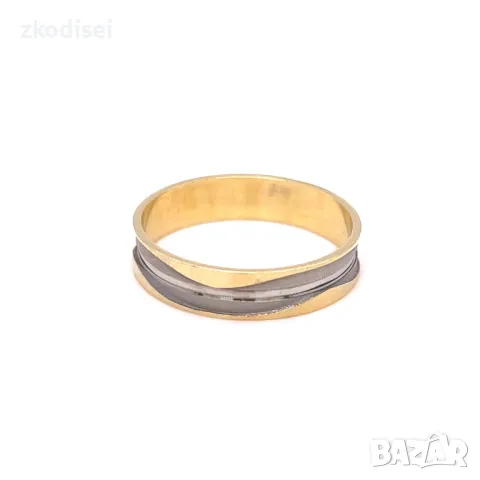 Златен пръстен брачна халка 2,30гр. размер:59 14кр. проба:585 модел:31427-5, снимка 4 - Пръстени - 50173182