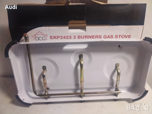 Компактен троен газов котлон   DCG EKP2423 / мощност 900W  3 горелки / ЧИСТО НОВ, снимка 5 - Котлони - 52381182
