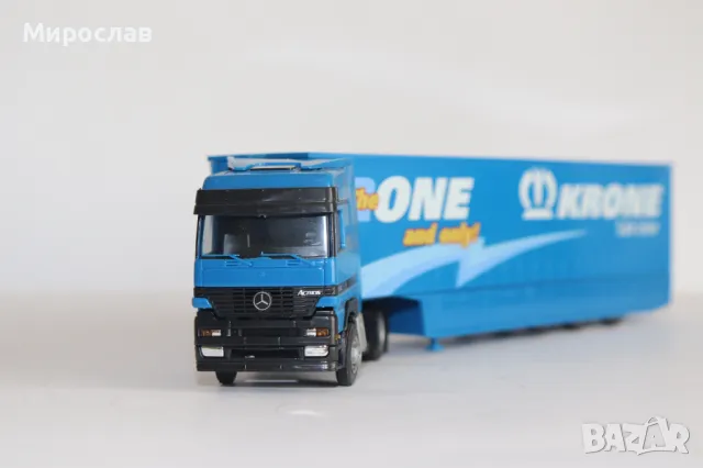 AMW 1:87 H0 MERCEDES BENZ ACTROS КАМИОН TIR МОДЕЛ ВЛЕКАЧ, снимка 2 - Колекции - 49391795