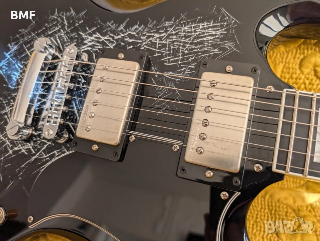 Неползвана Epiphone SG Custom Ebony с модификации, снимка 9 - Китари - 52261649