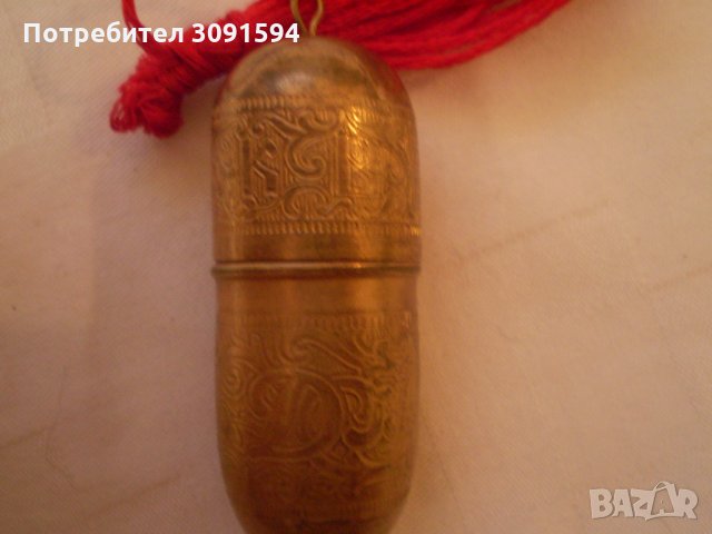 Стар несесер за игли с макара месинг гравиран МОСКВА, снимка 8 - Колекции - 34017244