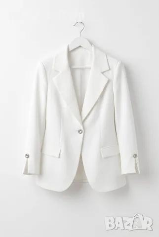 Сако “White Classic Elegance” – бяло елегантно сако арт.1541, снимка 5 - Сака - 55978682