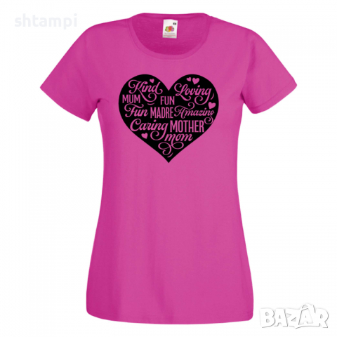 Дамска тениска Mother Heart Words 2,Празник на Майката,Подарък,Изненада,Рожден Ден, снимка 7 - Тениски - 36297292