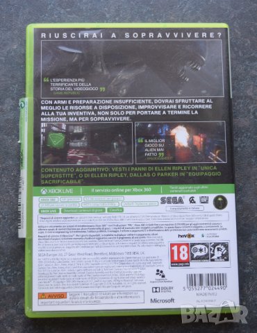 Alien Isolation XBOX 360, снимка 3 - Игри за Xbox - 41715227