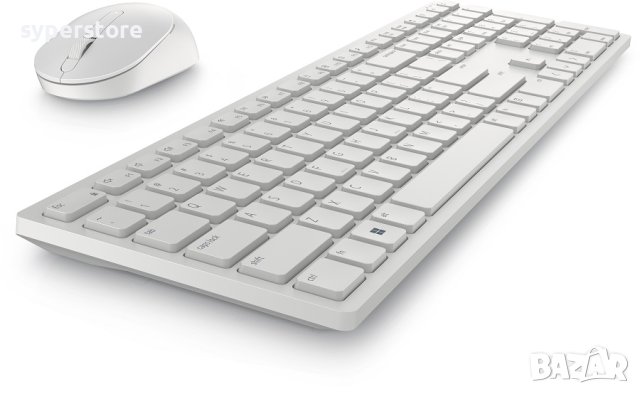 2 в 1 Комплект Клавиатура и Мишка Безжични Dell KM5221W 580-AKEZ-14 QWERTY Бял 