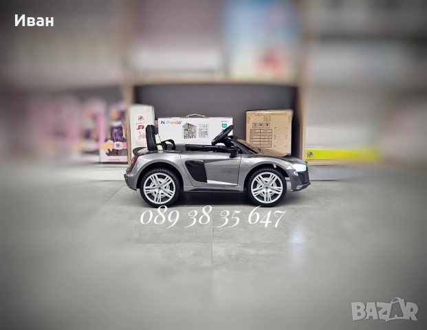 ТОП ЦЕНА!НОВО!Акумулаторна кола Audi R8 Spyder с 12V батерия,меки гуми,металик,USB, снимка 6 - Електрически играчки - 51753310