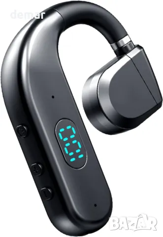 Bluetooth слушалка с микрофон, единична, отворено външно ухо, въздушна костна проводимост, с кука