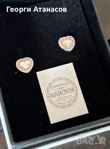 Сребърни обеци La Senja с кристали Swarovski, снимка 2 - Обеци - 53796533