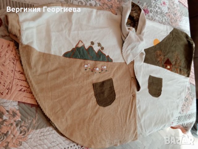 Пелерина от кадифе с красиви апликации , снимка 3 - Други - 42634620