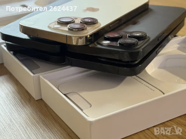 Бартер iPhone 14 Pro 128 256gb black gold 100%, снимка 5 - Apple iPhone - 56323970