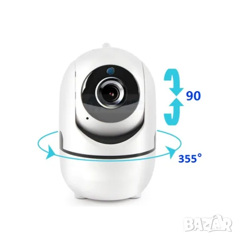 Wi-Fi камера за видеонаблюдение 355° с HD картина, снимка 3 - Аксесоари и консумативи - 55863857