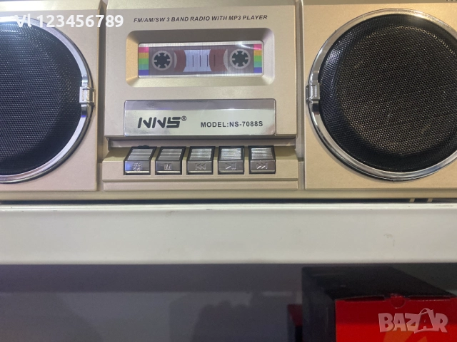 Ретро радио с дизайн на класически радиокасетофон -NNS 7088S, снимка 9 - Радиокасетофони, транзистори - 52448432